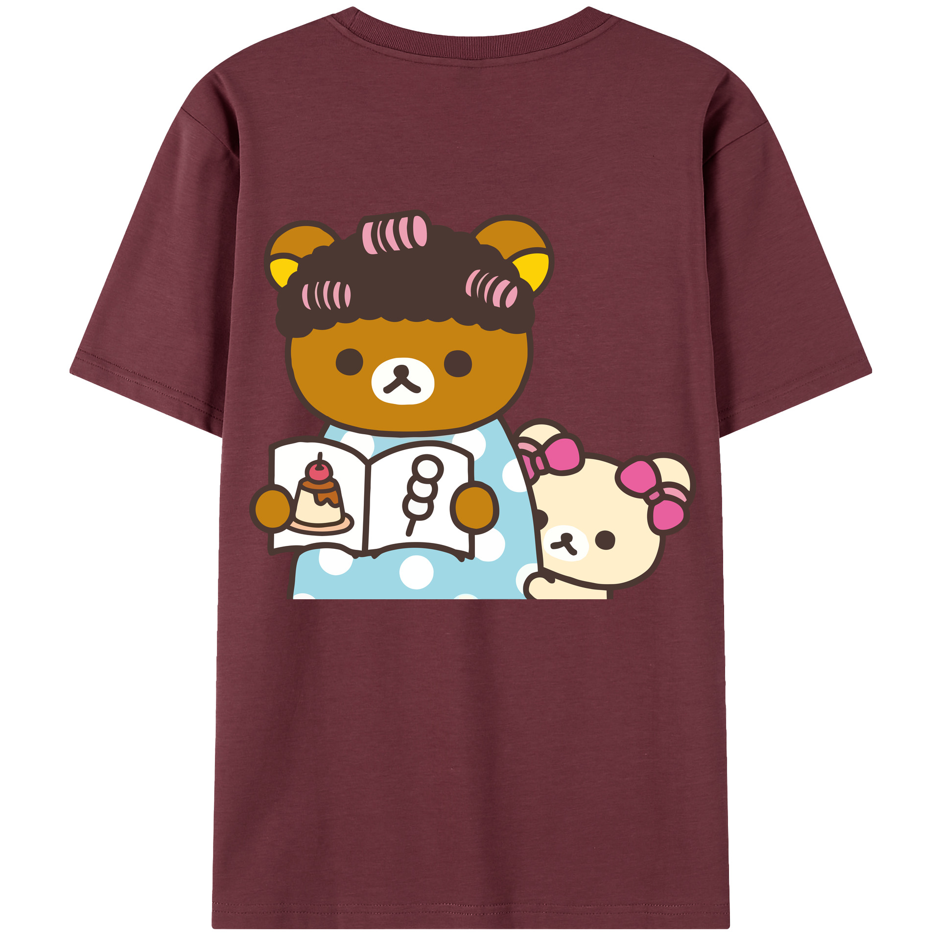 （画像用） リラックマ リラックマ キイロイトリ Rilakkuma Korilakkuma Kiiroitori 綿100％半袖Tシャツ（背面プリント）